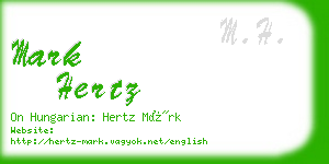 mark hertz business card